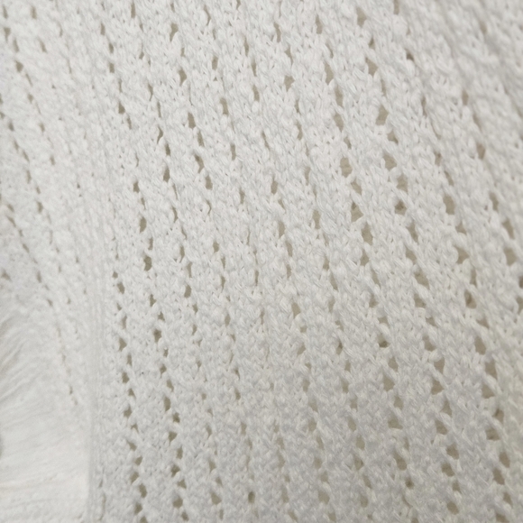 Torrid Women's Open Knit Crochet Cardigan White Sweater Top SZ Plus 1/2X Stretch - Picture 10 of 14